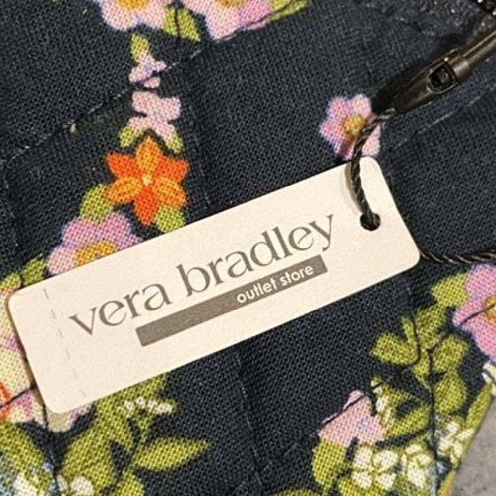 Vera Bradley Essential Zip Top Purse Pouch Paisley Rain NWT - Picture 2 of 5